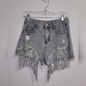 Blinged Out Shorts Highrise Small
